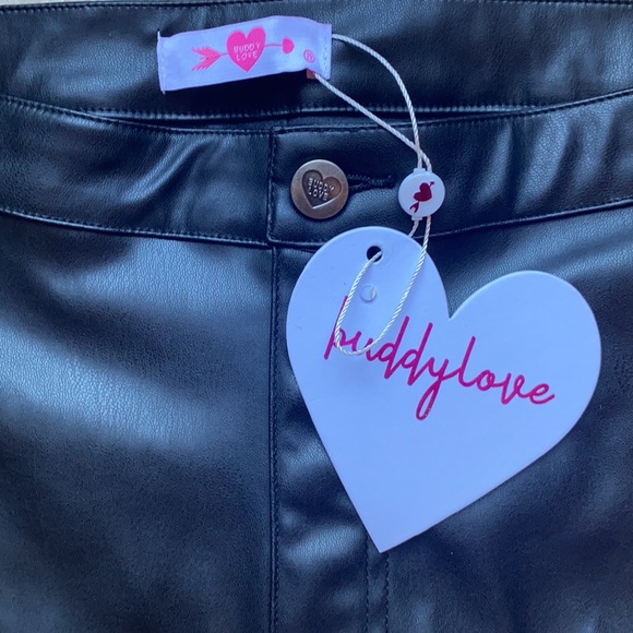 BUDDYLOVE Simpson High-Waisted Flare Leather Pants, Black, Size 29 - Picture 3 of 5